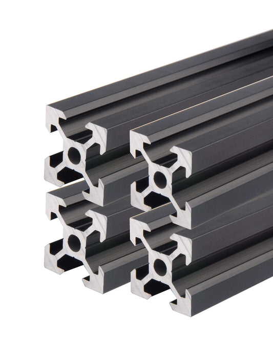 4 Stück 2020 V Typ Schwarz Europäischer Standard Eloxierte Linearschiene Aluminiumprofilextrusion für DIY 3D-Drucker und CNC-Maschinen