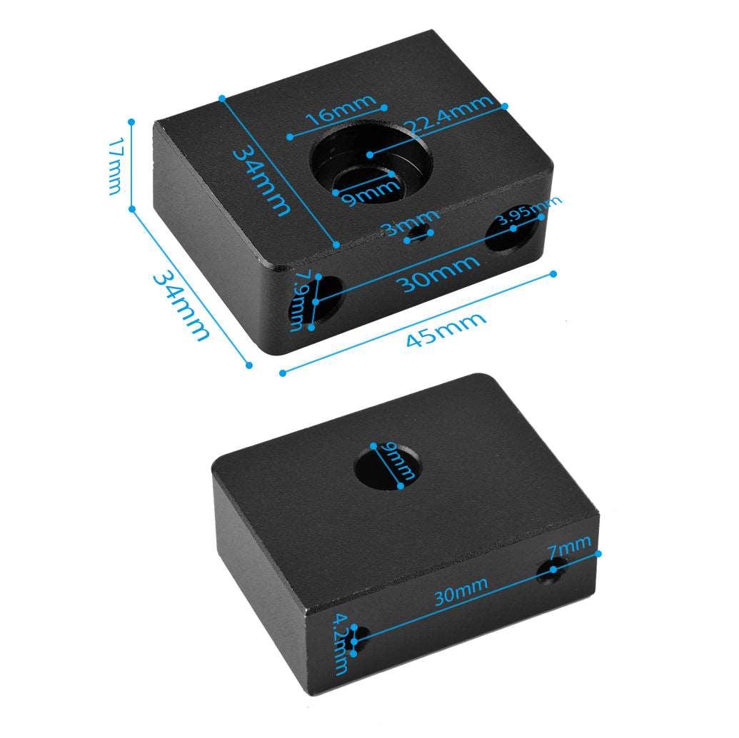 2 Stück Aluminium 8mm Z-Achse Leitspindel Top Mount