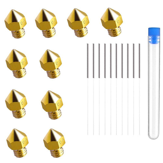 10x0,4 mm Extruder Druckköpfe+10xDüsenbohrer für MK8 Makerbot Reprap-3D-Drucker - Euroharry GmbH