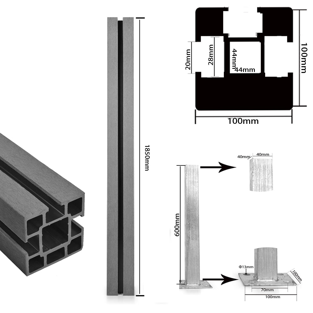 WPC Zaun Sichtschutzzaun Farbe - Euroharry GmbH