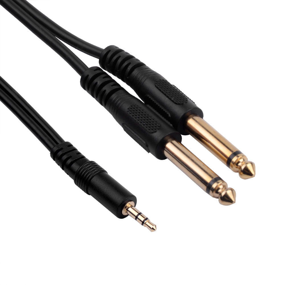 euroharry)1,5M Stereo 3.5mm Klinke auf Dual 6.35mm Mono Y AudioKabel Audio Splitter Kabel - Euroharry GmbH