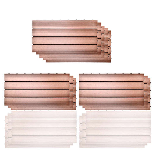 2㎡ 30x60 cm WPC Fliese Terrassenfliesen Klickfliese balkonfliesen - Euroharry GmbH