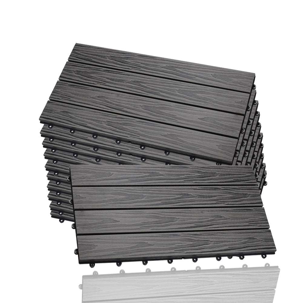 2㎡ 30x60 cm WPC Fliese Terrassenfliesen Klickfliese balkonfliesen - Euroharry GmbH