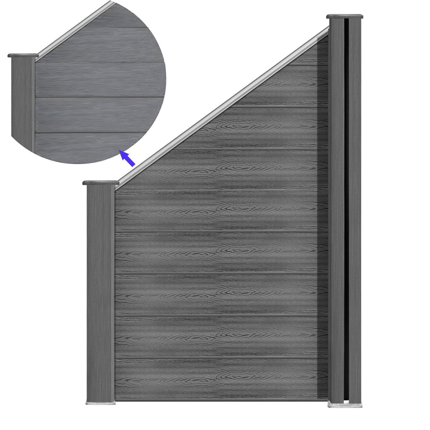 WPC Zaun Sichtschutzzaun Farbe - Euroharry GmbH