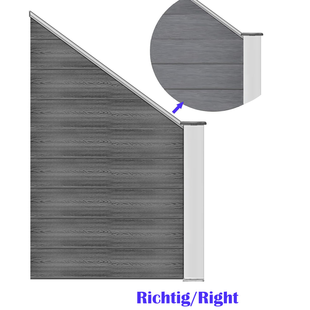 WPC Zaun Sichtschutzzaun Farbe - Euroharry GmbH