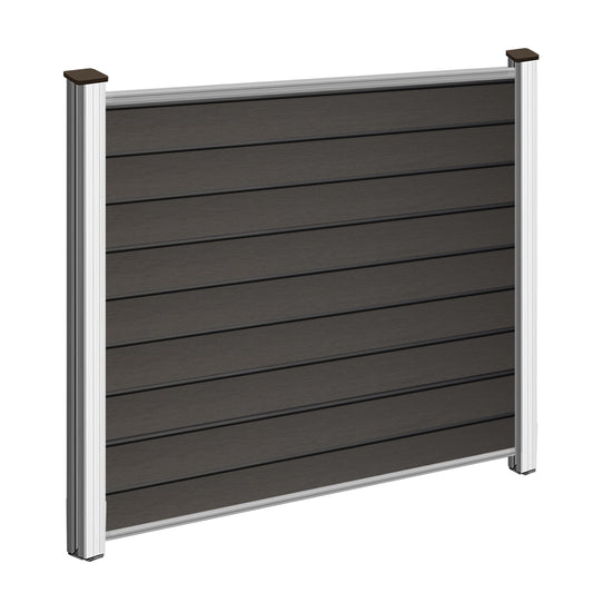 WPC Sichtschutzzaun Stecksystem Zaun Garten Gartenzaun