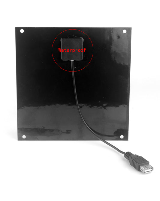 Solarlüfter, USB-PC-Lüfter 120 mm 5 W wasserdichter Plug & Play-Abluftventilator für Hühnerstall, Gewächshäuser, Schuppen, Haustierhäuser, Fenster