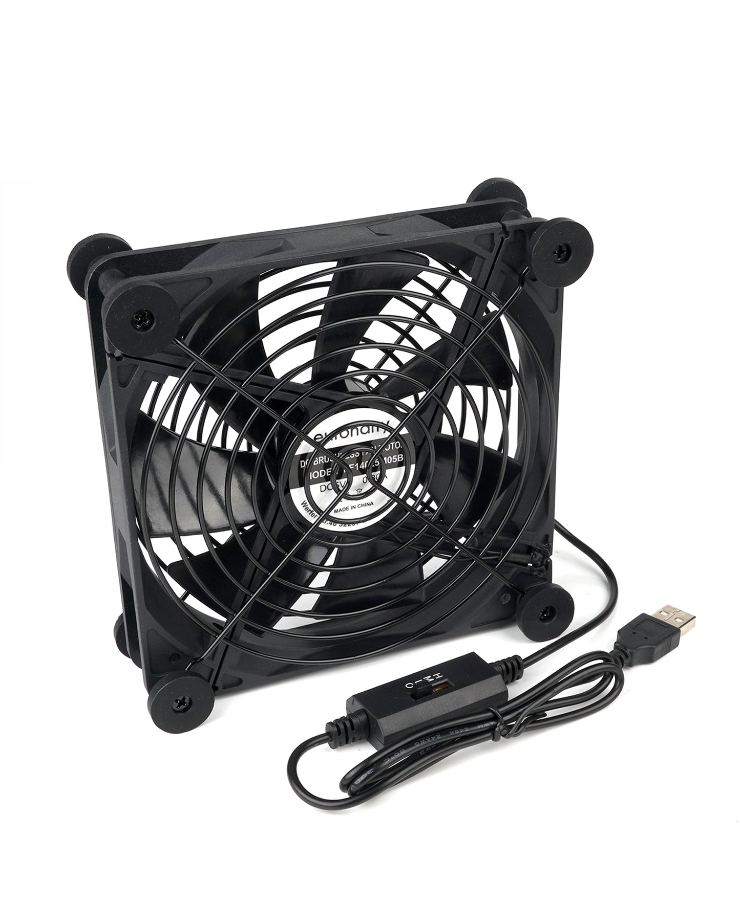 USB Fan 140mm Silent fan with USB DC 5V/0.3A mini fan with metal grill protection housing fan 140mm to PC/TV box/receiver/AV cabin/PS4/router