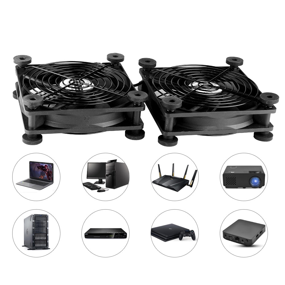 USB Fan 140mm 2 IN 1 Silent fan with USB DC 5V/0.3A mini fan with metal grill protection housing fan 140mm to PC/TV box/receiver/AV cabin/PS4/router