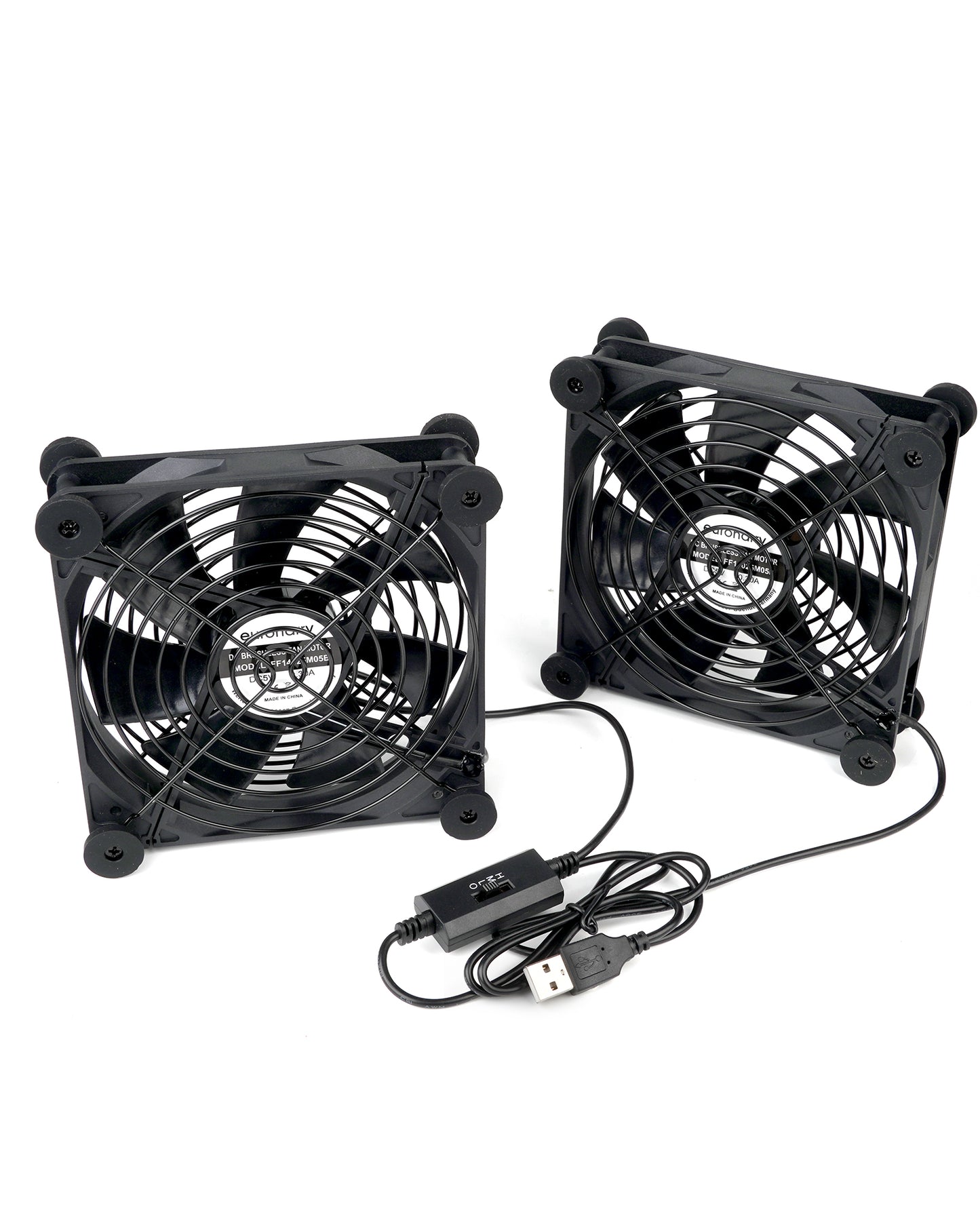 USB Fan 140mm 2 IN 1 Silent fan with USB DC 5V/0.3A mini fan with metal grill protection housing fan 140mm to PC/TV box/receiver/AV cabin/PS4/router