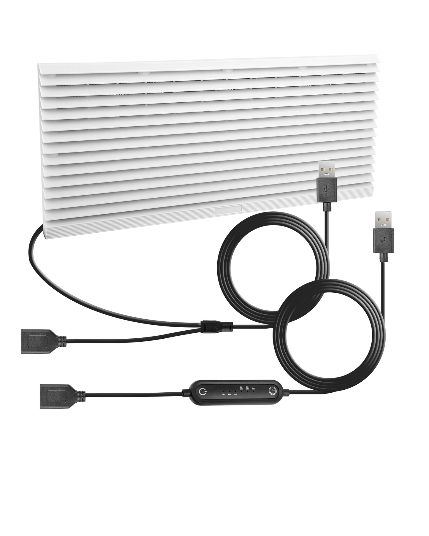 USB 120mm Wohnmobil-Lüftungsventilator , Timer + Geschwindigkeitsregelungssystem, 6 Geschwindigkeitsstufen, IPX5, mit I, 5-12V, geeignet für Wohnmobile, Camper, grau-weiß