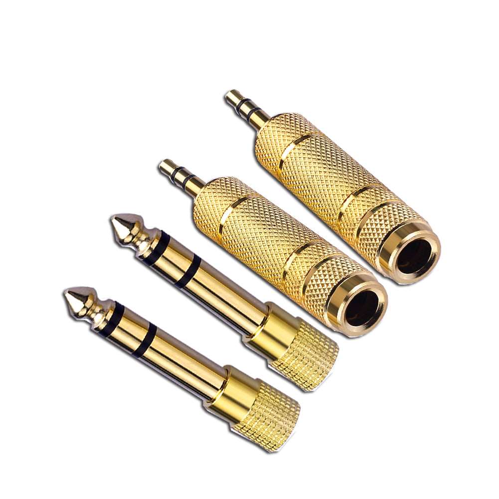 3,5 mm Stecker auf 6,5 mm Female Audio Mikrofon Stereo Goldener Stecker Adapter - Euroharry GmbH