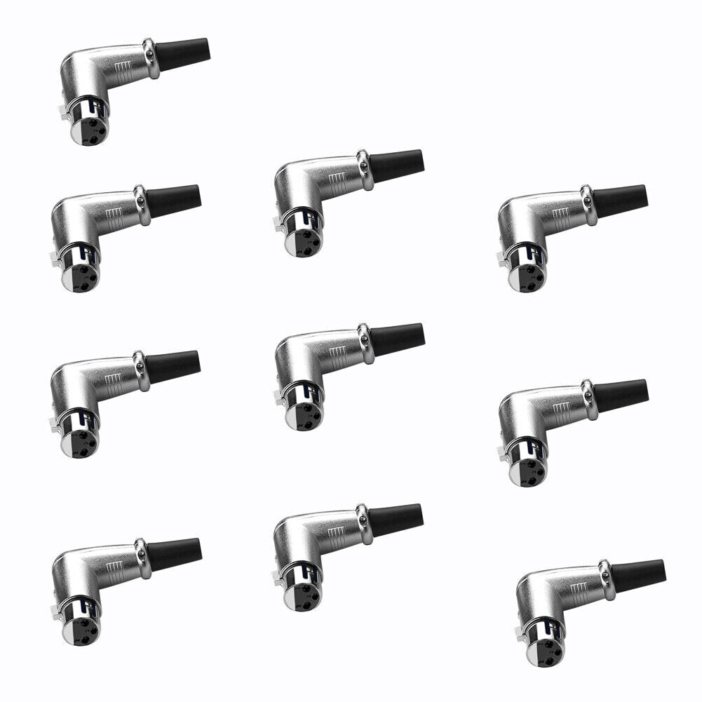 90 Grad XLR 3 pin/polig Mikrofon Lautsprecher Stecker Buchse Adapter convertor (euroharry)