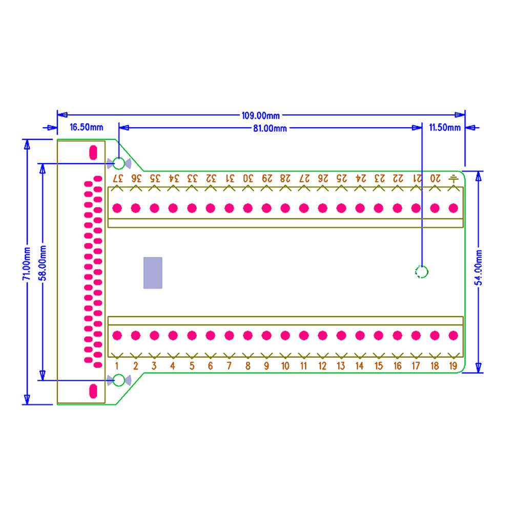 DB37-Buchse D-SUB 2Row 37Pin Breakout-Anschluss - Euroharry GmbH