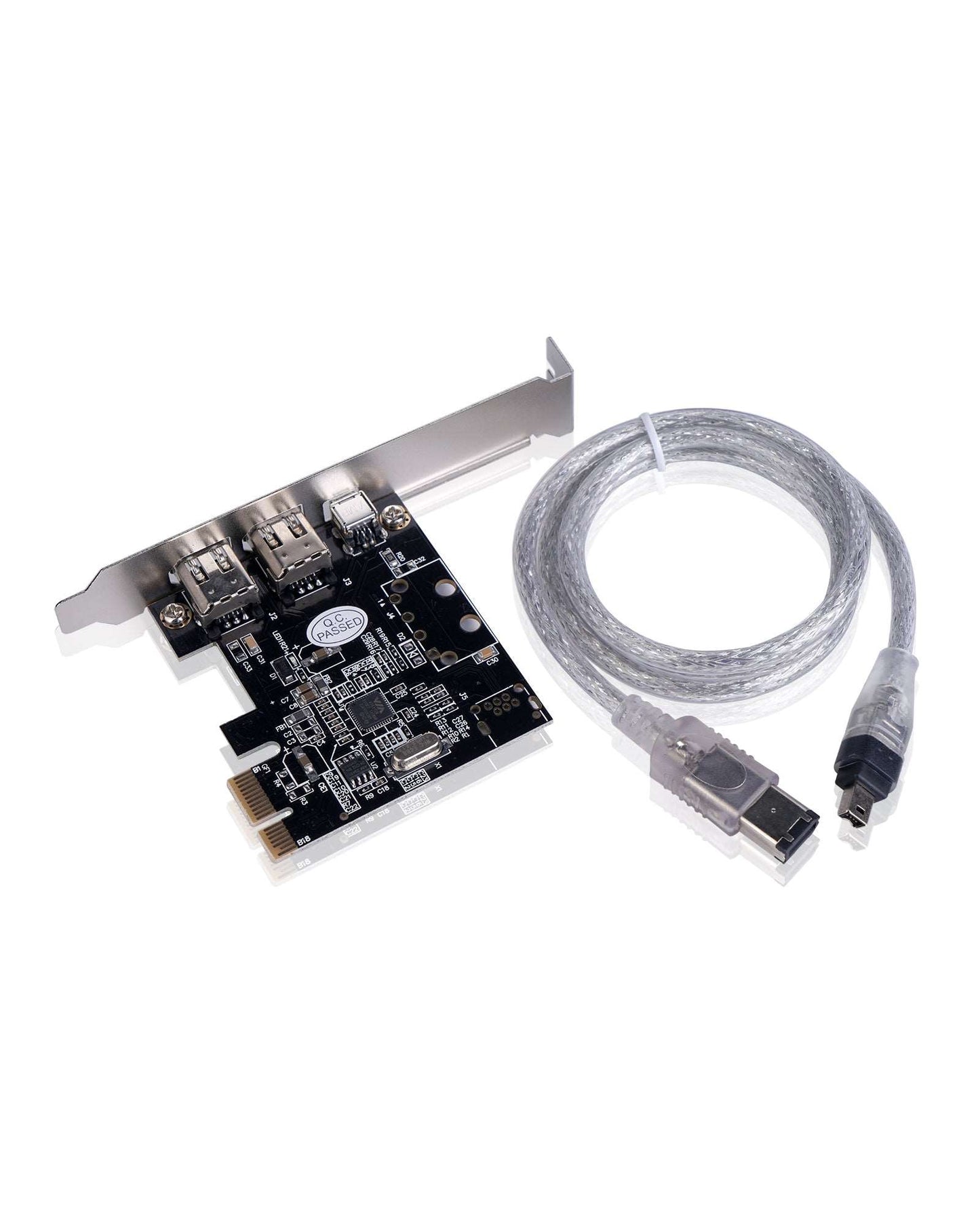 Desktop PCI-E Expresskarte Express Card FireWire PCI Express Schnittstellenkarte 1394a IEEE1394 Controller Erweiterungskarte mit 4 zu 6-Pin Kabel - Euroharry GmbH