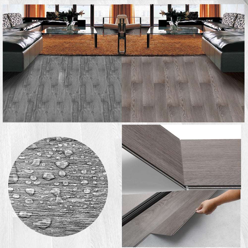 19 Stück 2,5m² Klick Vinylboden PVC Bodenbelag 3,5mm Vinyl Laminat Dielen 0,3 mm Nutzschicht Dielenboden Rutschfest Wasserfest Fußboden