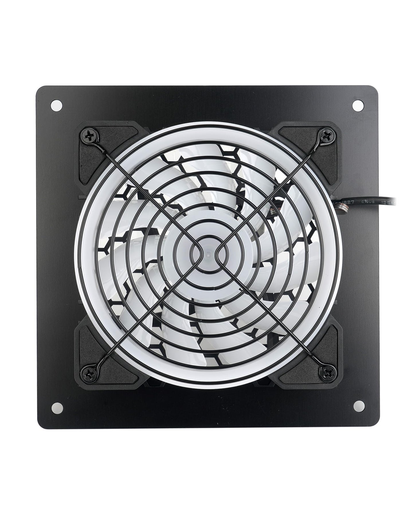 USB-Lüfter-LED, 120-mm-Lüfter, Bunte LED, mit 3-stufig einstellbarem 5V / 0,3A USB-Lüfter, mit einem modernen Rahmen aus gebürstetem schwarzem Aluminium