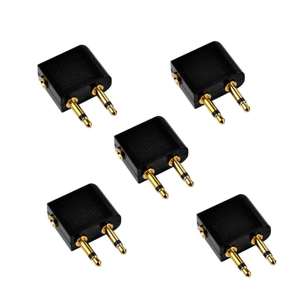 10x Kopfhörer Flugzeugadapter 3,5mm Klinke Audio Anschluss Adapter Flugzeug(Euroharry)