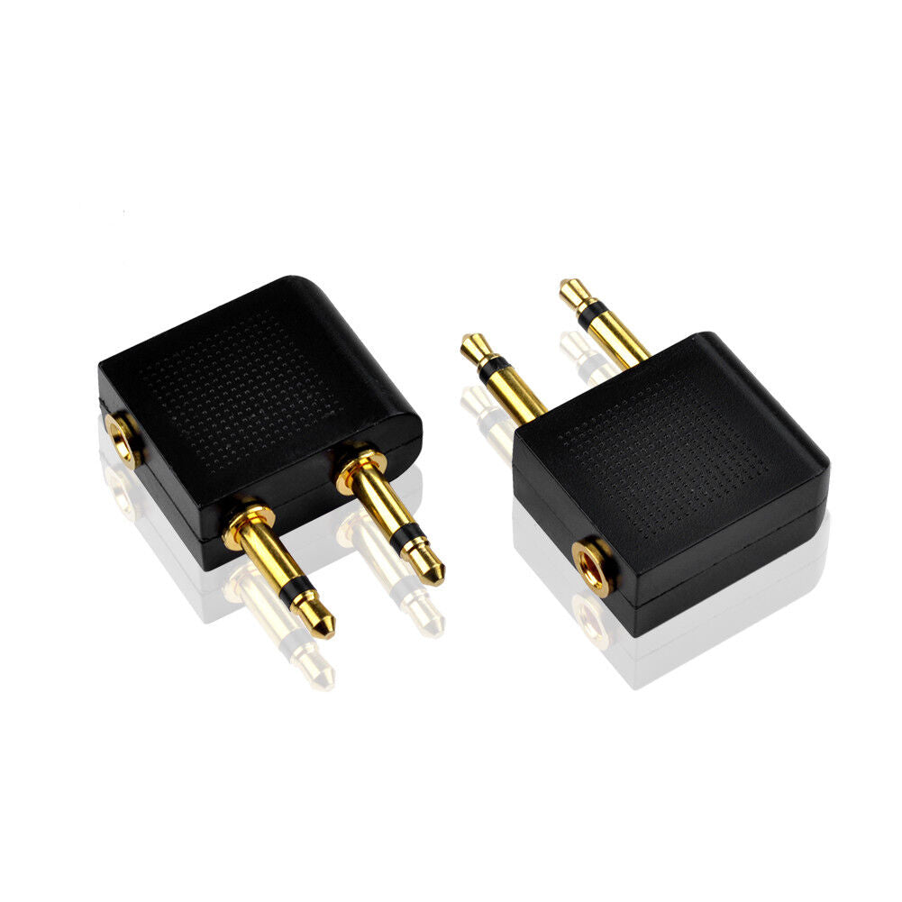 10x Kopfhörer Flugzeugadapter 3,5mm Klinke Audio Anschluss Adapter Flugzeug(Euroharry)