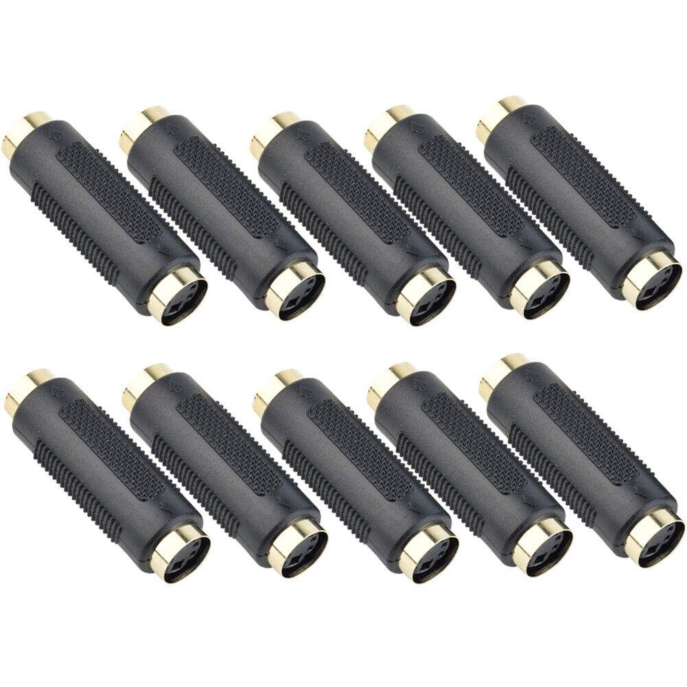 S-Video Buchse auf Buchse Mini Din 4 PIN Composite Kabeladapter, Geschlechtsänderung Koppler Verlängerungsstecker Adapter
