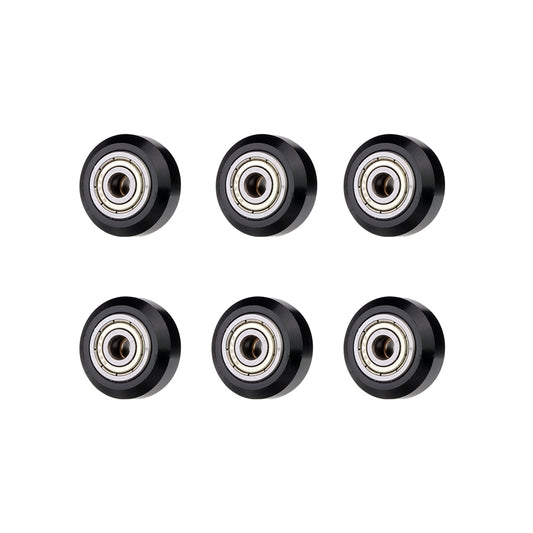 6 Stück 3D Drucker Zubehör, V-nuten POM-Modelle, Kunststoff-Riemenscheibe, V-Nut, Kugellager Riemenscheibe Passiv, runde Räder, 625Z Kompatibel mit Ender 3 CR-10 / CR-10S - Euroharry GmbH