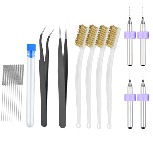 20 Stück 3D Zubehör 3D Drucker Tool Kit, Nadeln, Pinzette, Bürste, Bohren verwen - Euroharry GmbH