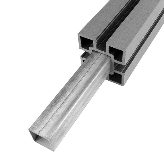 WPC-Zaunzubehör | 1,8m Quadratrohr verzinkt Vierkantrohr verzinkt Rohr verzinkt Hohlprofil Zaun - Euroharry GmbH