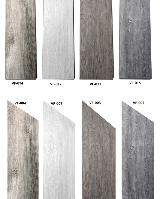 Muster | 4 Stück 15cm PVC Vinyl-Bodenbelag + 4 Stück 14,5cm Klick PVC Vinyl-Bodenbelag Muster Satz