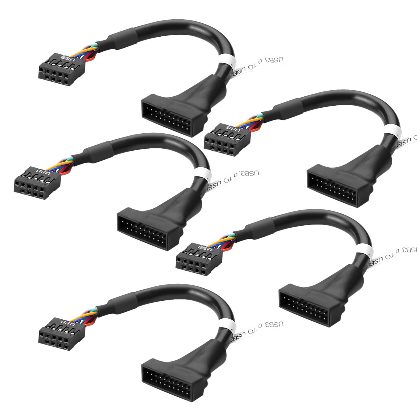 20 Pin USB3.0 Zu USB2.0 Hauptplatine Kabel Adapter Konverter Schwarz - Euroharry GmbH