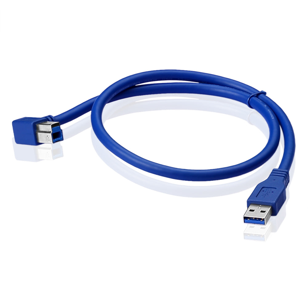 60cm USB-3.0-Kabel USB-A-auf-USB-B USB 3.0 Typ A Stecker auf B Stecker 90 ° abgewinkelt Kabel - Euroharry GmbH
