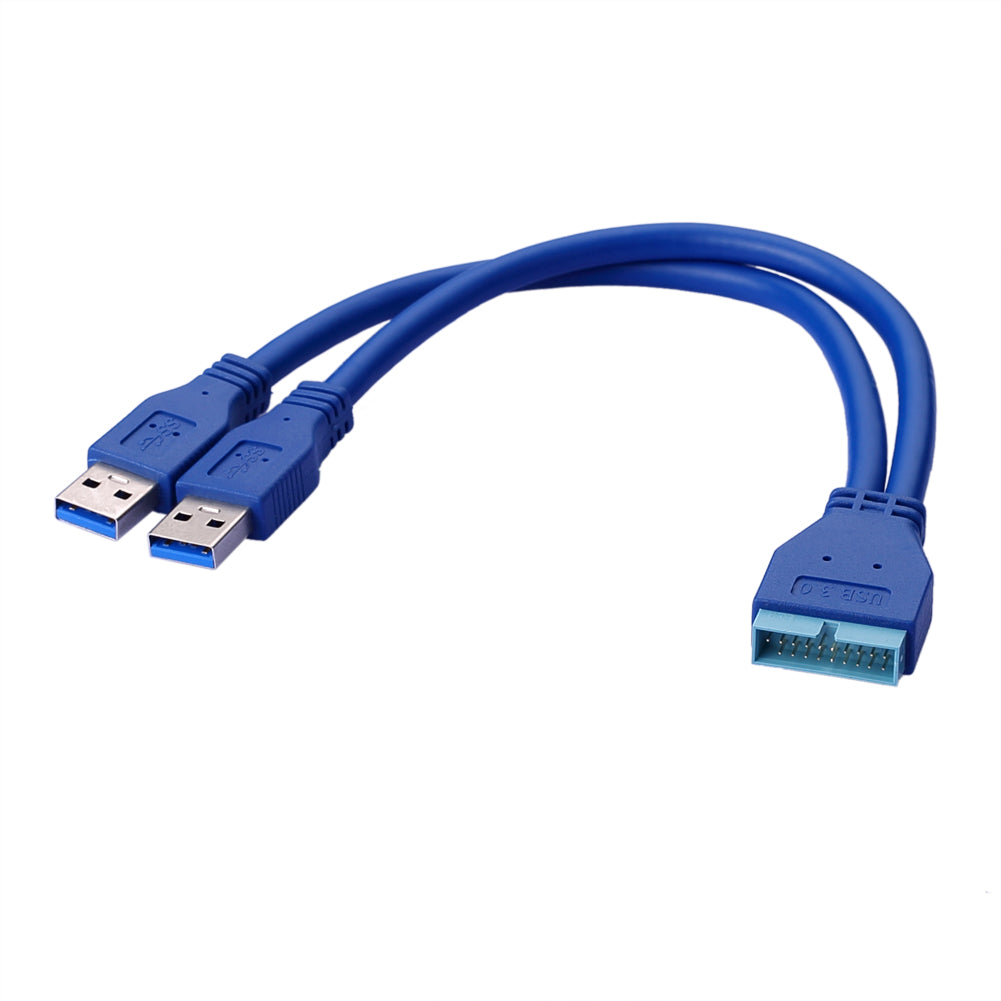 2 Port USB 3.0 A Stecker zu 20 Pin Stecker Header Motherboard