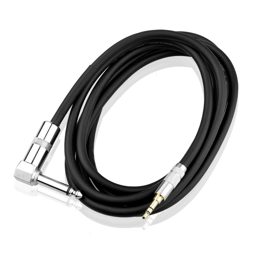2m 3,5 mm Stecker auf 90 ° 6,5 mm Stecker Audio-Verlängerungskabel 3,5 mm Stecker auf 6,5 mm Stecker Audio Kabel - Euroharry GmbH