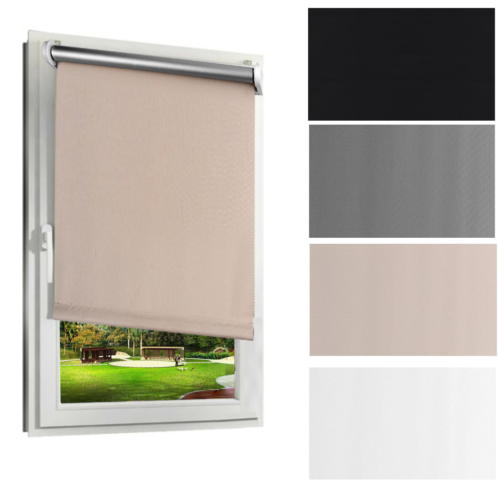 Schnurloses Thermorollo Klemmfix Rollo Verdunkelungsrollo Silberbeschichtung lichtundurchlässig Sichtschutz für Fenster & Türen - Euroharry GmbH