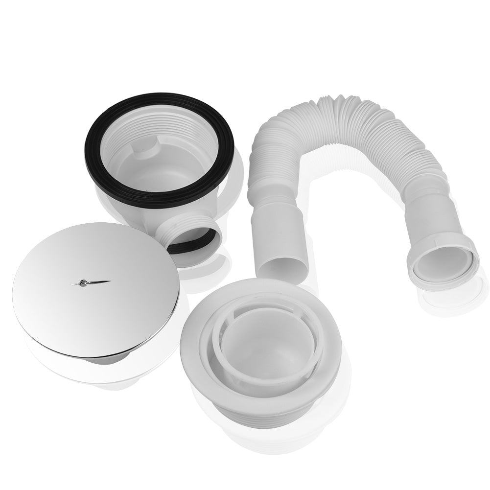 Ablaufgarnitur Dusche 90mm flach Siphon mit Geruchsstop und Haarsieb - Euroharry GmbH