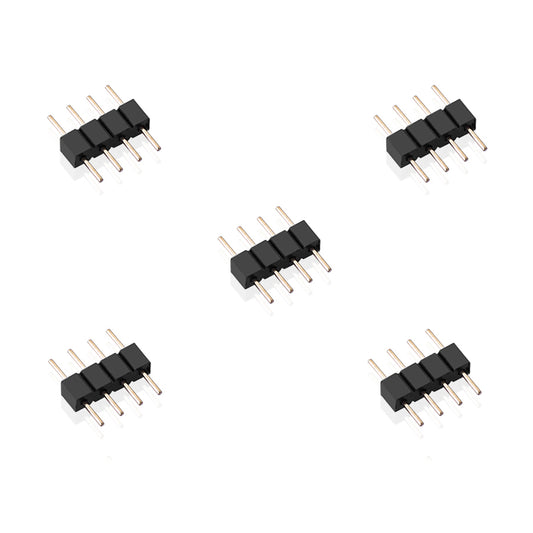 LED Streifenlicht Zubehör | 4 Pin Pol Kabel Verbinder Kupplung Adapter 4 polig Steckverbinder RGB LED Stecker für SMD 5050 3528 2835 RGB LED-Streifen - Euroharry GmbH
