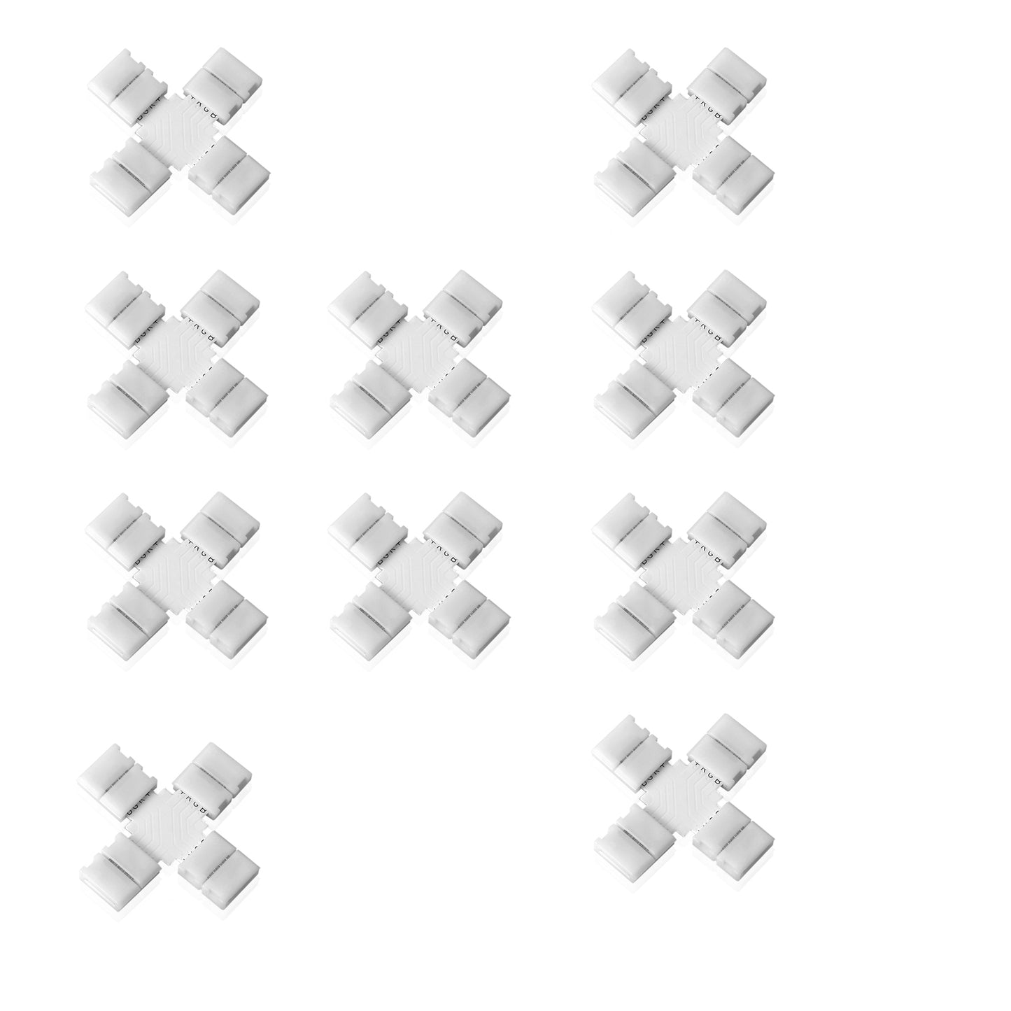 LED Streifenlicht Zubehör|RGB Strip Eckverbinder Kreuz(+) Form Klick Verbinder LED SMD Schnellverbinder Adapter - Euroharry GmbH