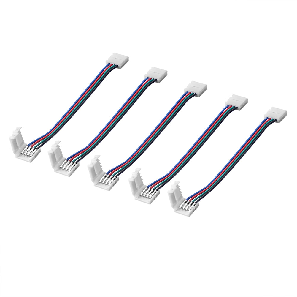 LED Streifenlicht Zubehör| 44pcs LED Strip Verbinder LED Stripe Verlängerung LED Strip Eckverbinder LED Streifen Befestigungsclips Für 10mm 4 Polig RGB 5050 3528 LED Strip - Euroharry GmbH
