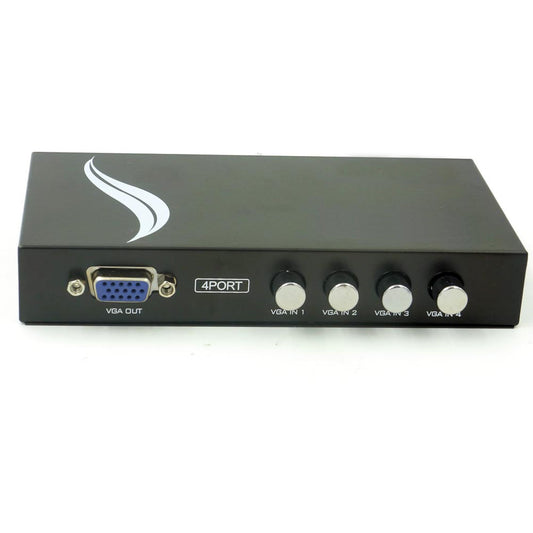 Umschalter VGA 4 PORT SVGA VGA Handbuch Sharing Switch 1 Monitor zu 4 PC - Euroharry GmbH
