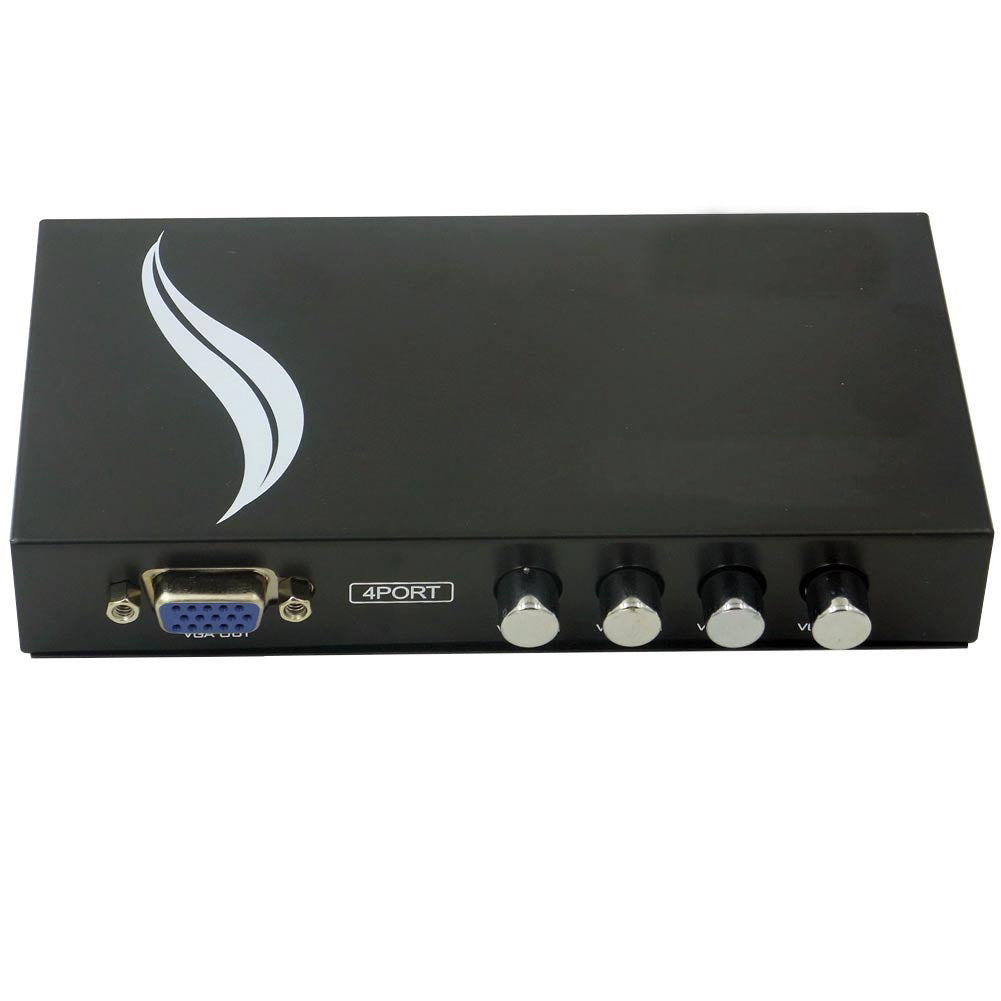 Umschalter VGA 4 PORT SVGA VGA Handbuch Sharing Switch 1 Monitor zu 4 PC - Euroharry GmbH