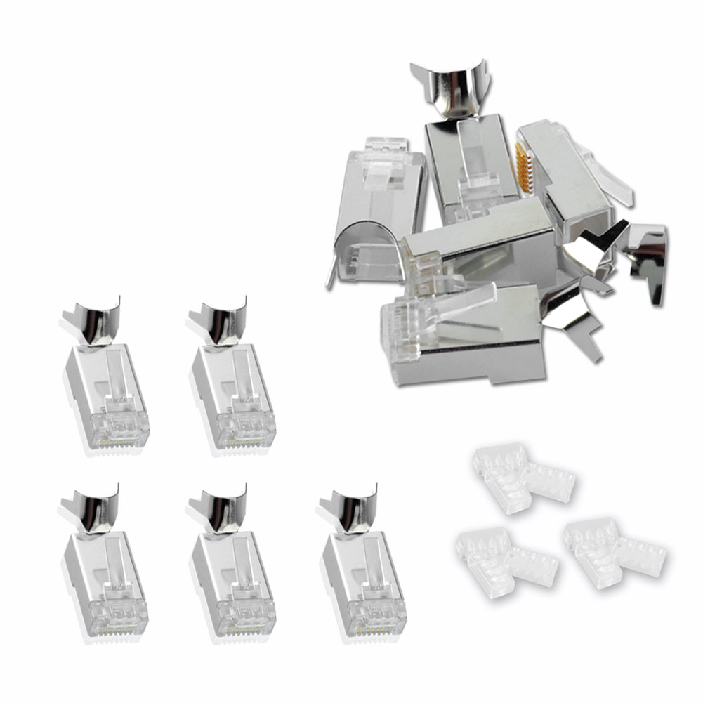Netzwerk Stecker RJ45 Netzwerkstecker CAT7 CAT6 CAT6A CAT5 vergoldete Kontakte - Euroharry GmbH