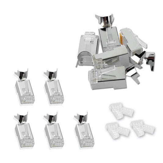 Netzwerk Stecker RJ45 Netzwerkstecker CAT7 CAT6 CAT6A CAT5 vergoldete Kontakte - Euroharry GmbH