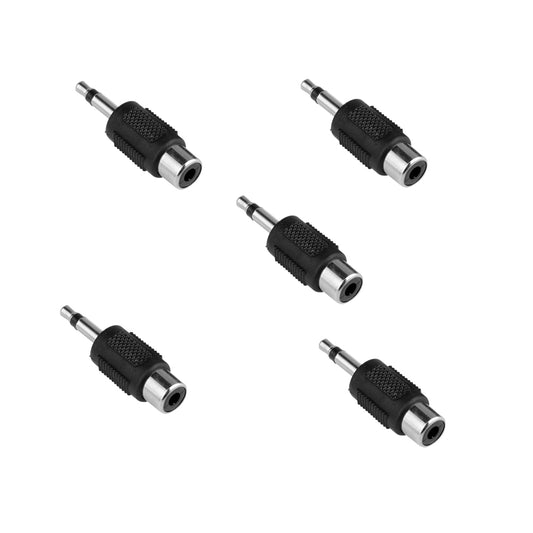 5 Stück 3.5 mm (1/8 Zoll) Stecker zu/auf Mono-Cinch-Buchse Adapterbuchse - Euroharry GmbH