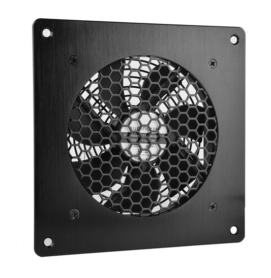 USB Ventilator,120MM Lüfter,Mit 3-Gang verstellbarem 5V/0.3A USB-Lüfter,mit einer modernen gebürsteten schwarzen Aluminiumrahmen,für Heimkino AV Schrank Kühlun - Euroharry GmbH