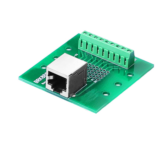 RJ45 / 8P8C auf Schraubklemmen-Breakout Board mit DIN-Schienen-Clips (RJ45 auf Schraubklemme) - Euroharry GmbH