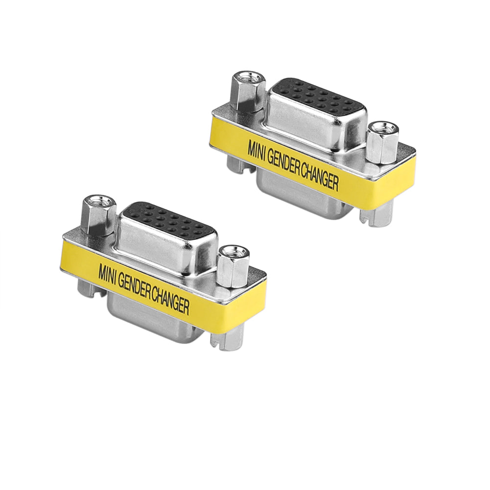 2 Stück Gender Changer HD15F HD15F 15 Pin VGA SVGA Monitor D-SUB Geschlecht Konverter Buchse auf Buchse - Euroharry GmbH