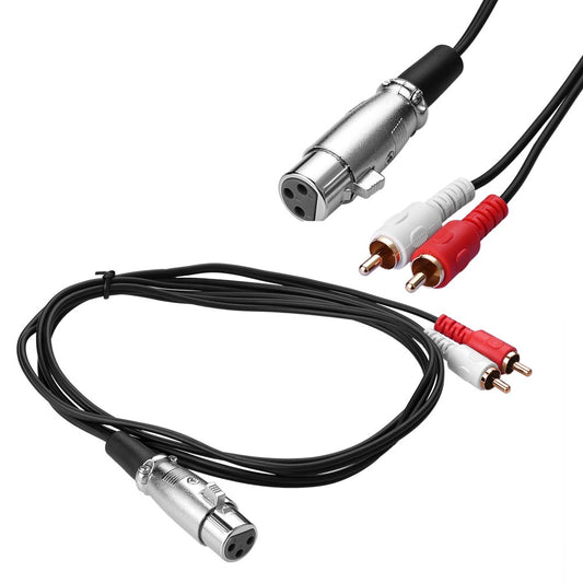 XLR Stecker auf 1/10,2 cm Stecker TRS Adapter Gender Changer - XLR auf 6,35 mm Stereo Kupplung Adapter 2 RCA to XLR - Euroharry GmbH