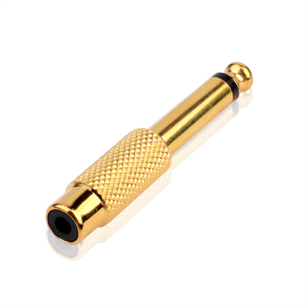 6,3 mm (1/4') bis 3,5mm (1/8') kopfhörer Audio Golden Gold Plug Plated Adapter - Euroharry GmbH