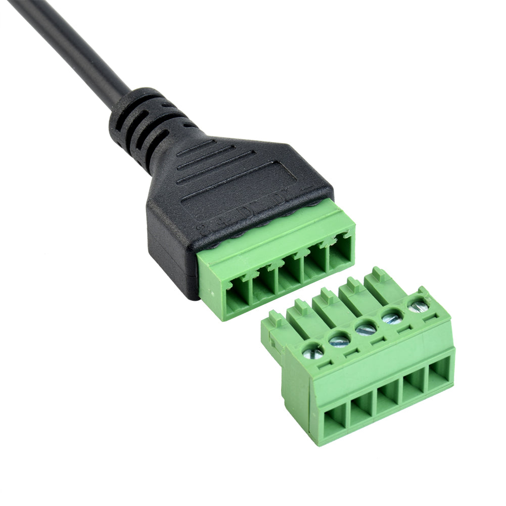 30cm USB Typ-C auf 5 Pin Schraubklemmenblock Anschluss Schraubschirmklemmen Steckbarer Adapter - Euroharry GmbH