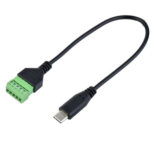30cm USB Typ-C auf 5 Pin Schraubklemmenblock Anschluss Schraubschirmklemmen Steckbarer Adapter - Euroharry GmbH