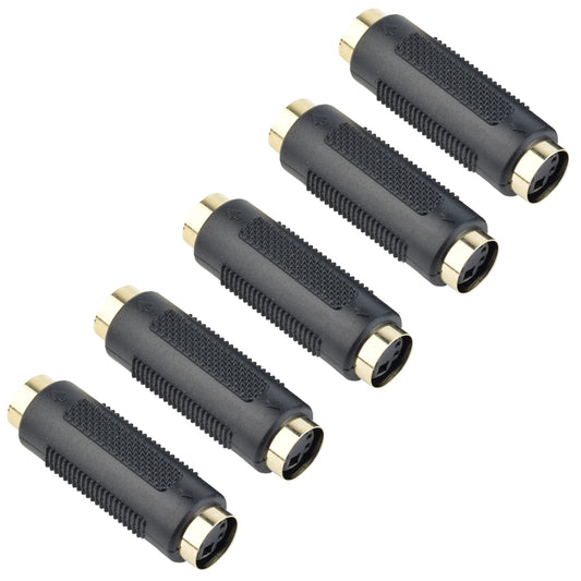 5Stück S-Video Buchse auf Buchse Mini Din 4 PIN Composite Kabeladapter, Geschlechtsänderung Koppler Verlängerungsstecker Adapter - Euroharry GmbH
